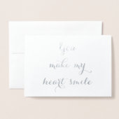 Je maakt mijn Valentijn van het hart van de liefde Folie Kaarten (Voorkant met envelop)