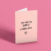 Je maakt mijn wereld beter kaart