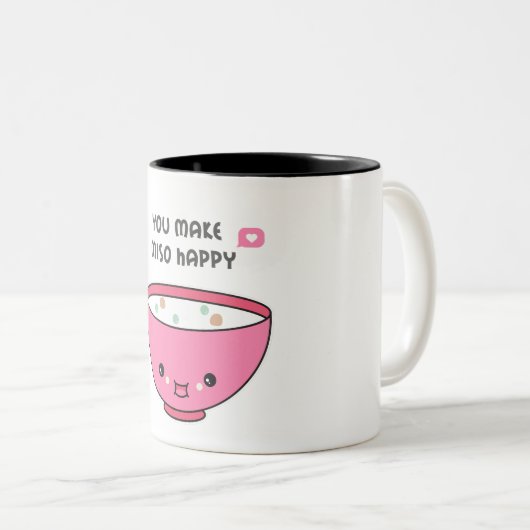 je maakt Miso Happy Cute kom Tweekleurige Koffiemok (Voorkant rechts)