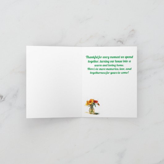 Je maakt ons huis een thuis kaart (Binnen)