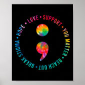 Je maakt semicolon-zelfmoordpreventie belangrijk poster (Voorkant)