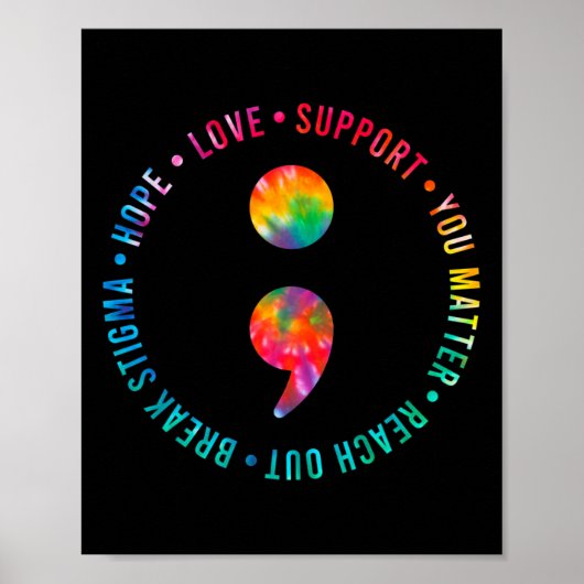 Je maakt semicolon-zelfmoordpreventie belangrijk poster (Voorkant)