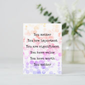 Je maakt Stippen voor positieve bevestiging van ty Briefkaart (Staand voorkant)