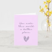 Je maakt van deze wereld een betere plek voor vrie kaart (Gele Bloem)