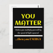 Je maakt wetenschappelijke woordspun briefkaart (Voorkant / Achterkant)