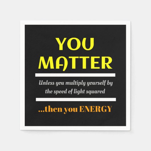 Je maakt wetenschappelijke woordspun servet (Voorkant)