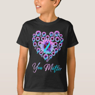 Je maakt zelfmoord Blauwgroen Paarse oorlogswezens T-shirt