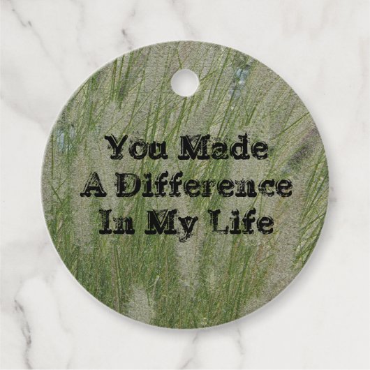 Je maakte differentiaalwoestijn Grass Bedankt Ment Bedankjes Labels (Voorkant)