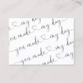 Je maakte mijn dag hart klein bedrijf Logo QR code Visitekaartje (Voorkant)