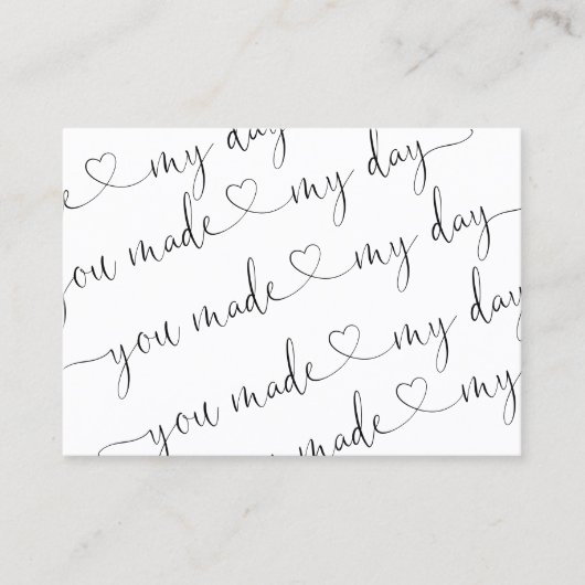 Je maakte mijn dag hart klein bedrijf Logo QR code Visitekaartje (Voorkant)