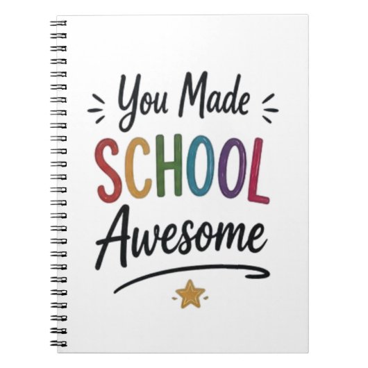 Je maakte school geweldig notitieboek (Voorkant)