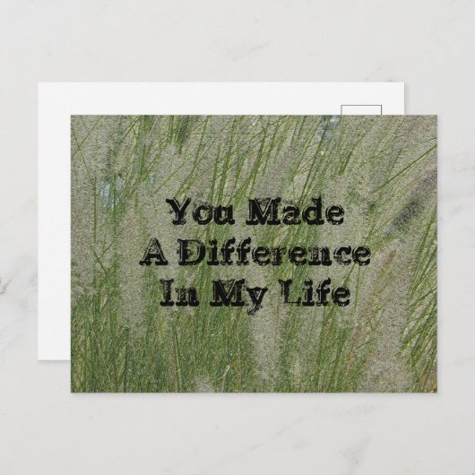 Je maakte verschil in woestijn grass Bedankt leraa Briefkaart (Voorkant / Achterkant)