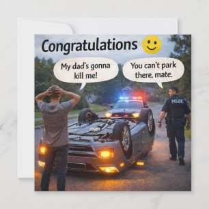 Je mag daar niet parkeren maak grappige felicitati kaart