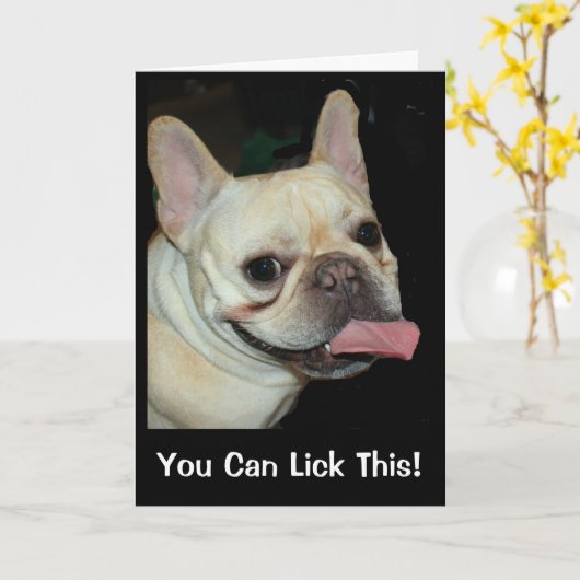 Je mag dit likken! Beterschap Kaart (Gele Bloem)