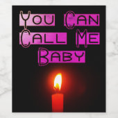 Je mag me Baby noemen Wijn Etiket (Enkel label)