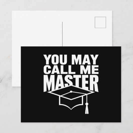 Je mag me Master Degree Afstuderen 2024 noemen Briefkaart (Voorkant / Achterkant)