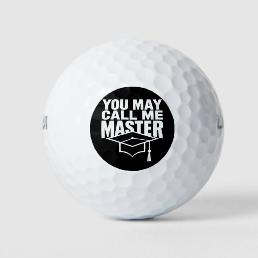 Je mag me Master Degree Afstuderen 2024 noemen Golfballen (Voorkant)