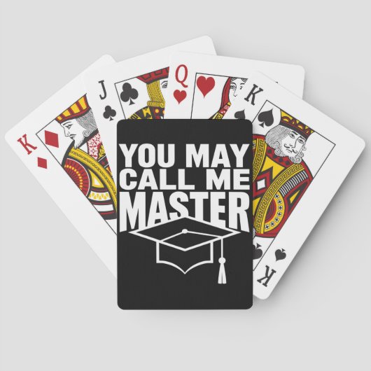 Je mag me Master Degree Afstuderen 2024 noemen Pokerkaarten (Achterkant)