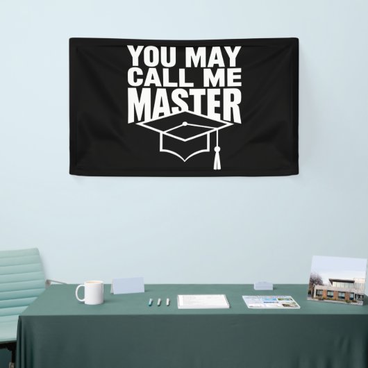 Je mag me Master Degree Afstuderen 2024 noemen Spandoek (Beurs)