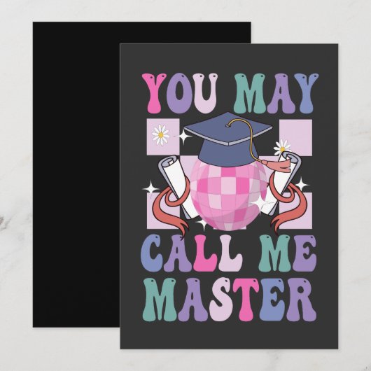 Je mag me Master Funny 2024 Afstuderen Gift noemen Aankondiging (Voorkant / Achterkant)