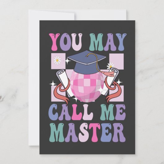 Je mag me Master Funny 2024 Afstuderen Gift noemen Kaart (Voorkant)