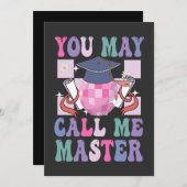 Je mag me Master Funny 2024 Afstuderen Gift noemen Save The Date (Voorkant / Achterkant)