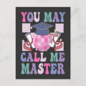 Je mag me Master Funny 2024 Afstuderen Gift noemen Uitnodiging Briefkaart (Voorkant)