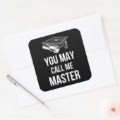 Je mag me Master III noemen Vierkante Sticker (Envelop)