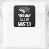 Je mag me Master III noemen Vierkante Sticker (Tas)