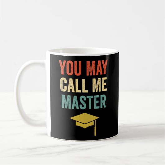 Je mag me Master Masters Degree MBA Graduati noeme Koffiemok (Links)