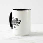 Je mag mensen ontgroeien - Freedom Design Mok (Voorkant links)