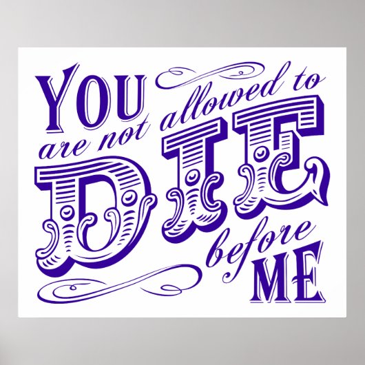 je mag niet sterven voor mij poster (Voorkant)