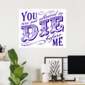 je mag niet sterven voor mij poster (Thuiskantoor)