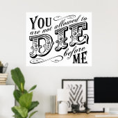 je mag niet sterven voor mij poster (Thuiskantoor)