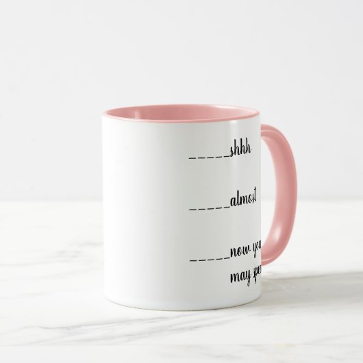 Je mag nu bijna grappig spreken mok (Voorkant rechts)