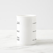 Je mag nu bijna spreken porselein kop (Voorkant)