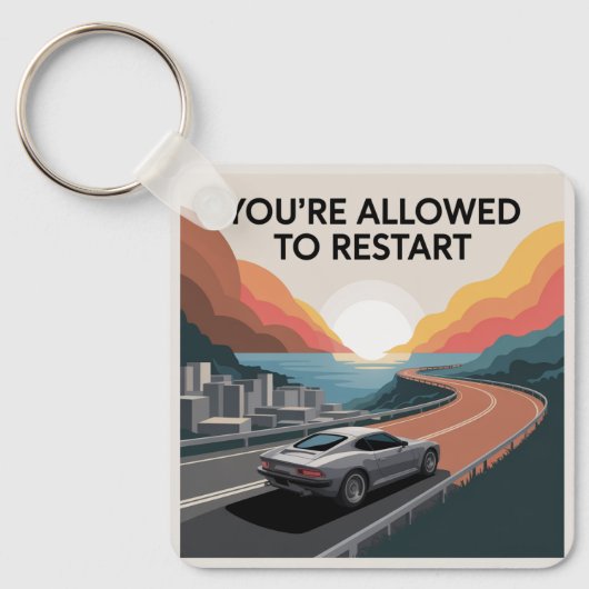Je mag opnieuw beginnen sleutelhanger (Voorkant)