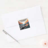 Je mag opnieuw beginnen vierkante sticker (Envelop)