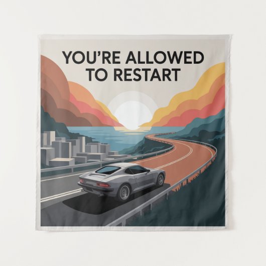 Je mag opnieuw beginnen wandkleed (Voorkant)