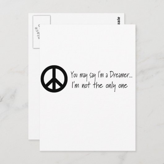 Je mag zeggen dat ik dromer ben briefkaart (Voorkant / Achterkant)