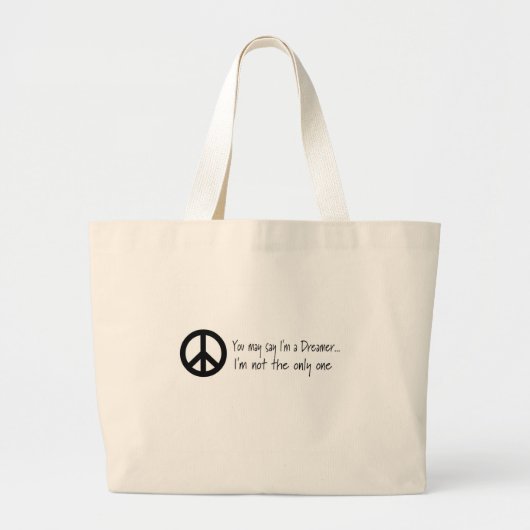 Je mag zeggen dat ik dromer ben grote tote bag (Voorkant)