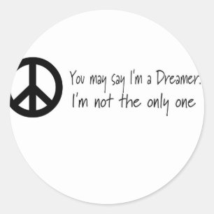 Je mag zeggen dat ik dromer ben ronde sticker