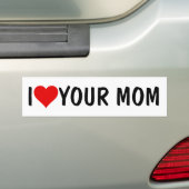 Je mama Joke: IK HEB JE MOM GEHOORD Bumpersticker (Op auto)