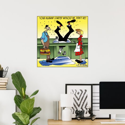 Je man begon zonder mij poster (Thuiskantoor)