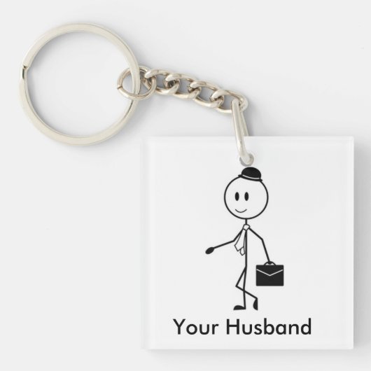 Je man versus mijn man sleutelhanger (Voorkant)