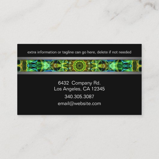 Je mandala bekijken visitekaartje (Achterkant)