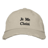 "Je Me Choisi" Casquette Baseball Avec Citation