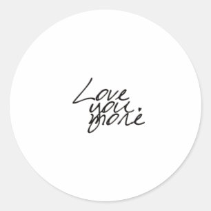 Je Meer Oprechte Hartelijke Stijl Liefhebben Ronde Sticker