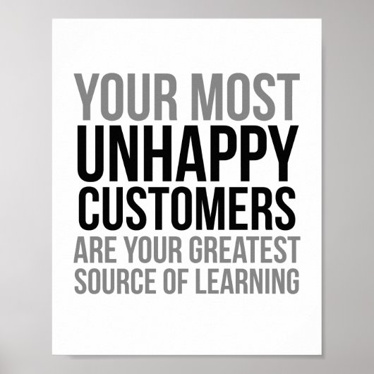 Je meest ongelukkige klanten poster (Voorkant)