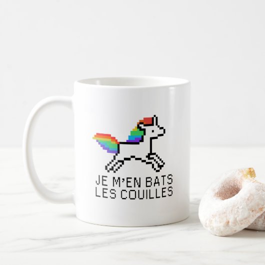 Je m'en bats les couilles koffiemok (Met donut)
